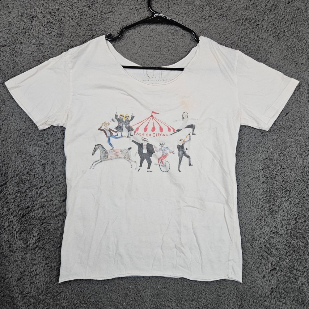 Unfortunate‎ Portrait Fashion Circus Graphic T-Shirt XS Organic Cotton